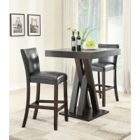 Coaster Furniture 100056 Upholstered Bar Stools Black and Cappuccino (Set of 2)